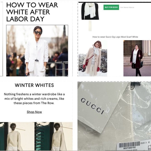 GUCCI GG LOGO WOOL AND SILK SCARF - Picture 15 of 16